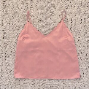Iris - Soft Pink Scalloped Camisole Blouse Top w/ Adjustable Straps